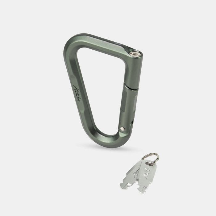Shadow Green BetaLock and 2 keys on light gray background