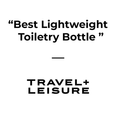 best lightweight toiletry bottle -travel + leisure