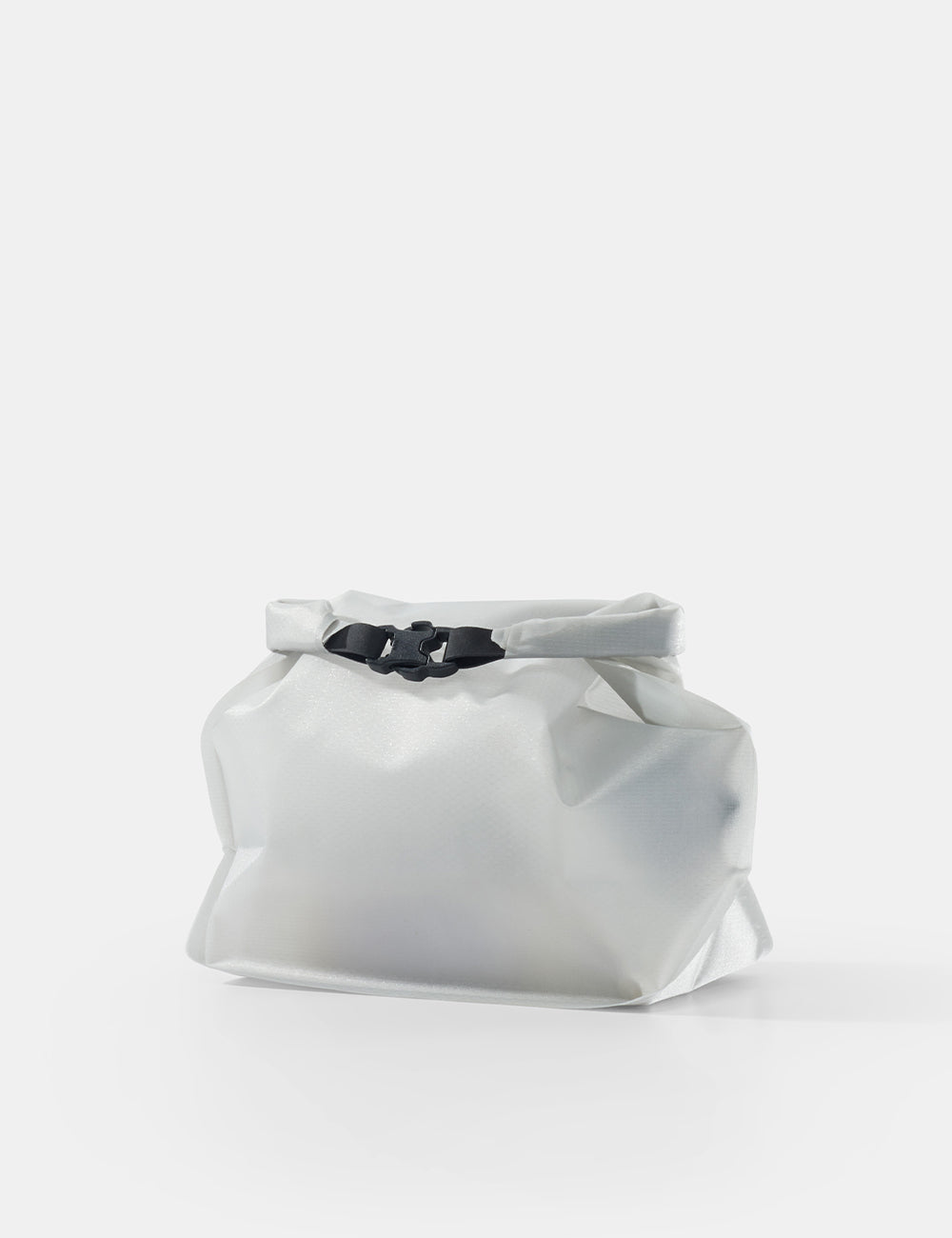 white toiletry case on white background