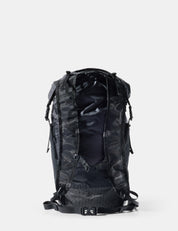 Black backpack  on a white background