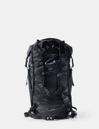 Black backpack  on a white background