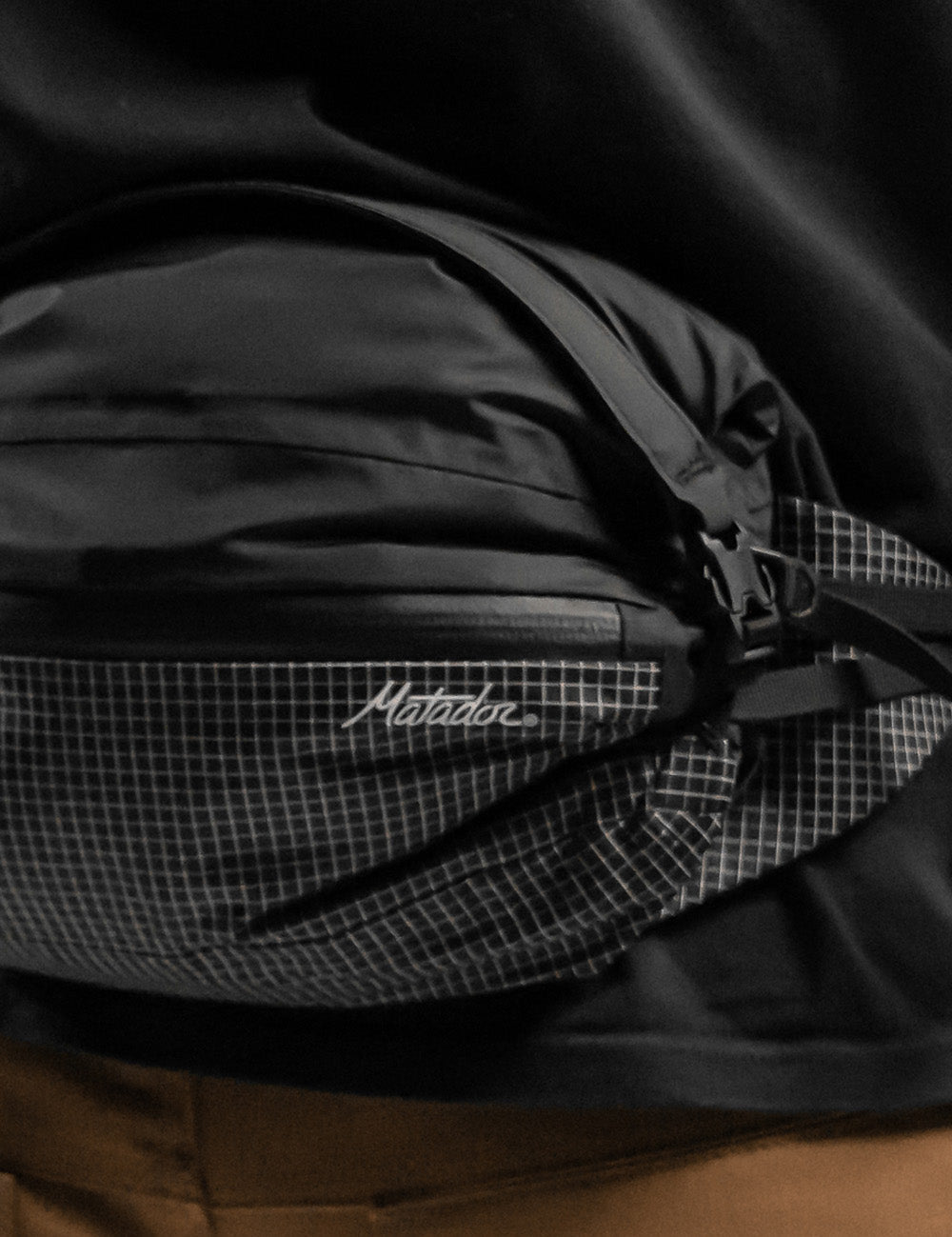 close up view of hip pack