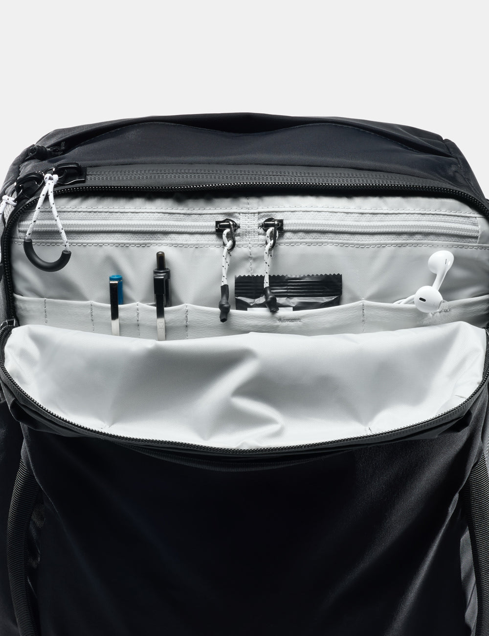 close up view of external admin pocket