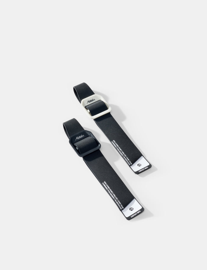 2 gear tags on white background