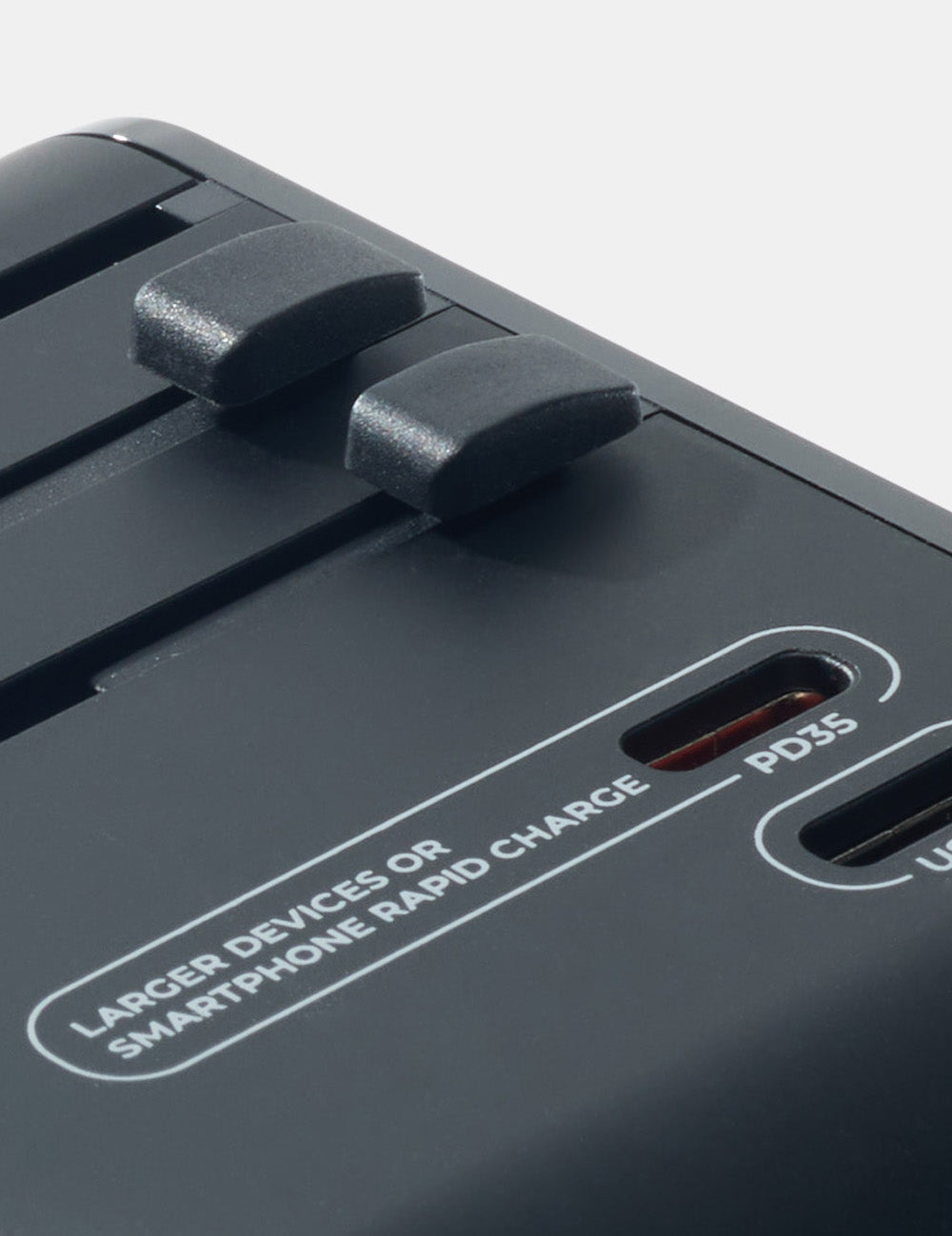 close up view of PD35, fast charging port