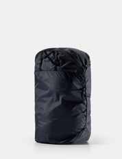 Black compression sack on a white background