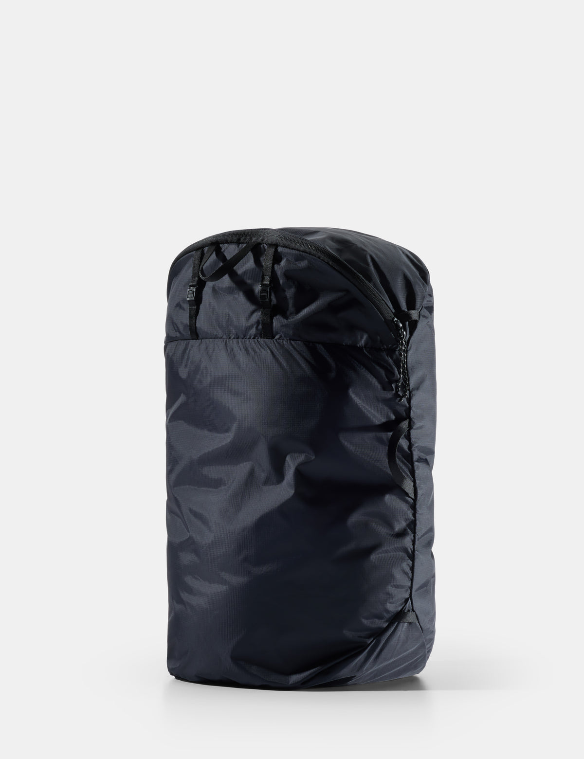 Black compression sack on a white background