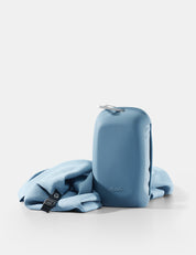 Slate nanodry towel with silicone case on white background