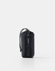 gray towel pouch on a white background