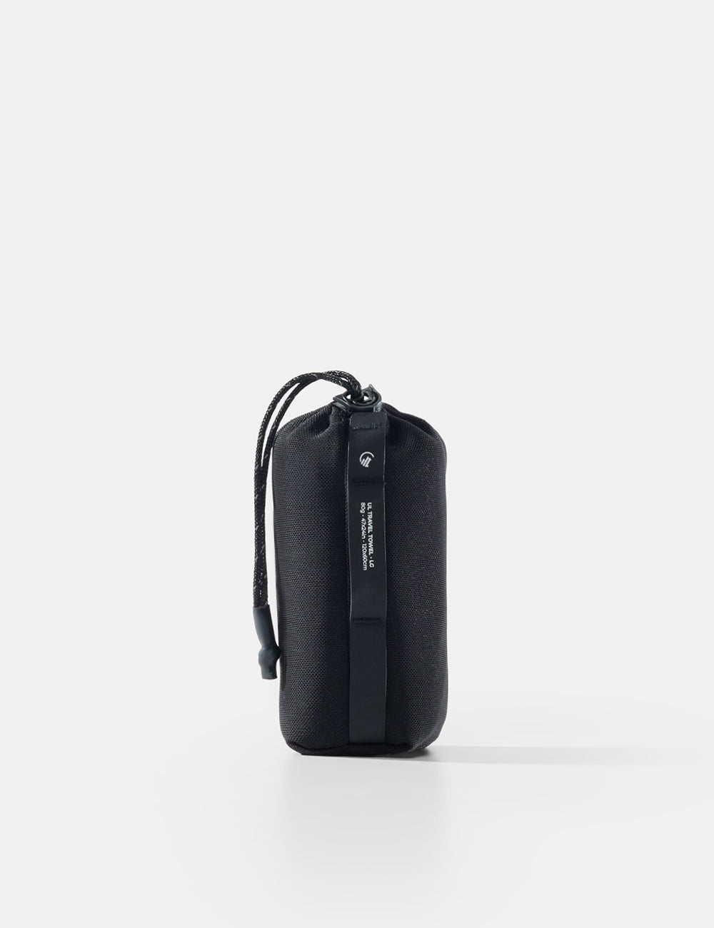 gray towel pouch on a white background