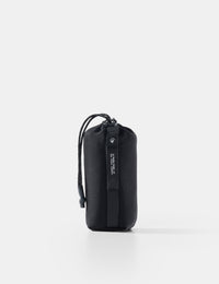 gray towel pouch on a white background