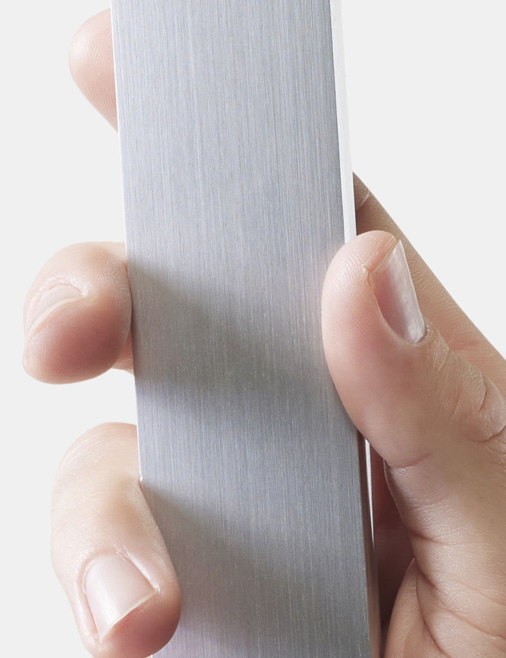 close up detail of brushed aluminum surface